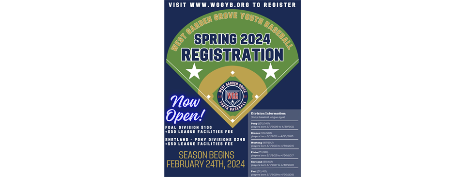 Spring ‘24 Registration is NOW OPEN!
