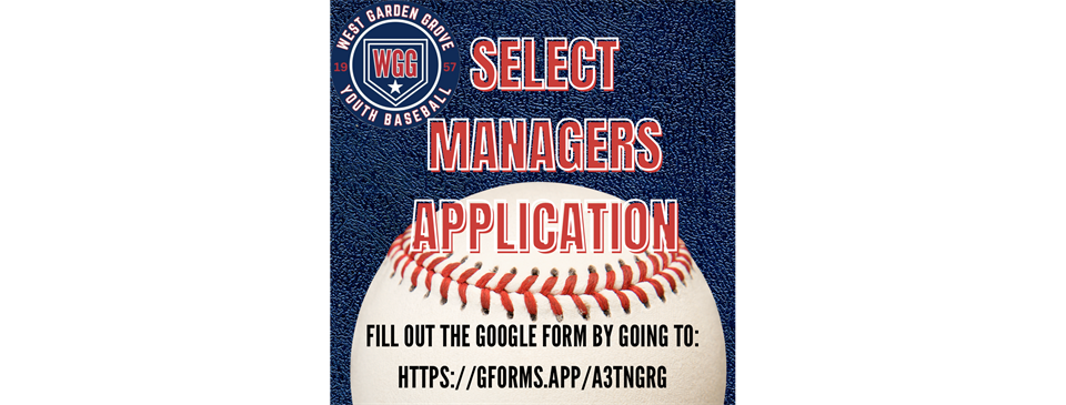 SELECT MANAGER APPLICATIONS DUE 11/15/23