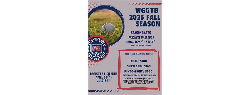 Fall '25 Registration
